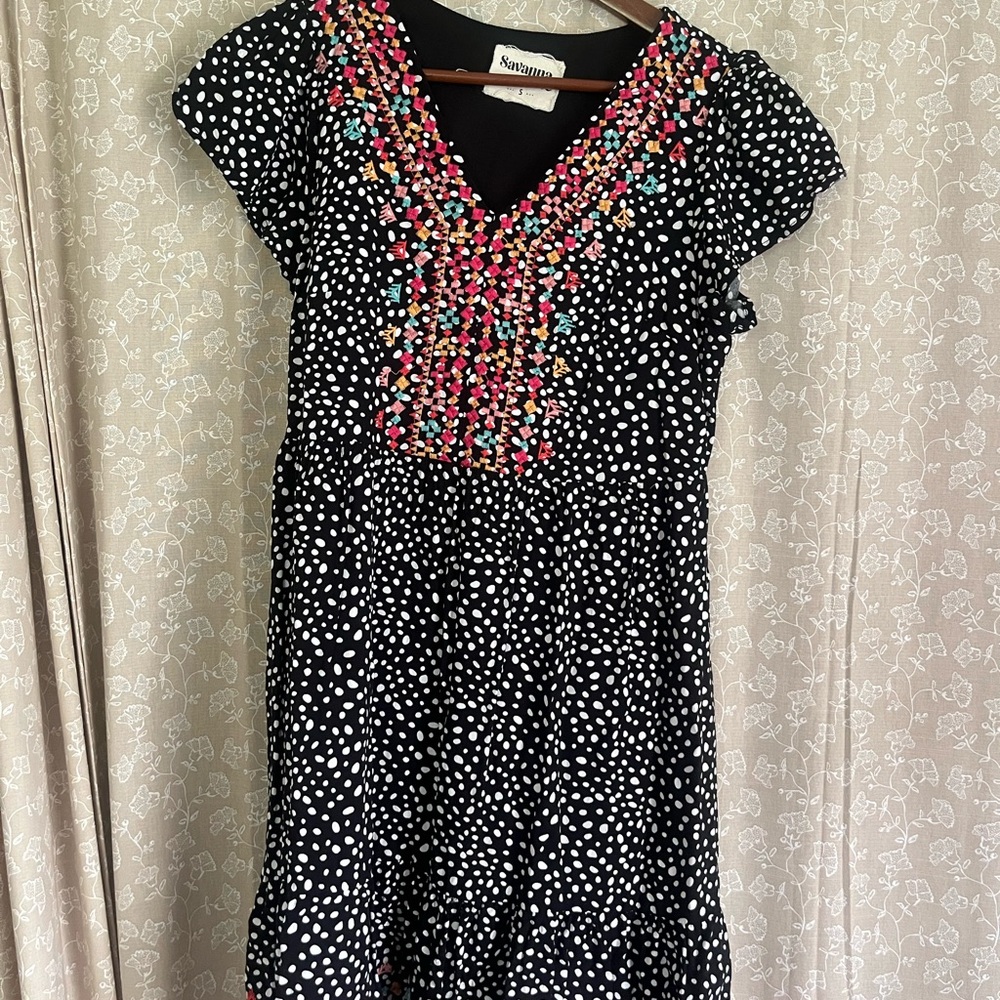 Savanna Jane Polka Dot Dress with Flutter Sleeves